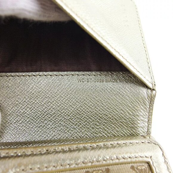 Celine long wallet Macadam Beige Canvas x Leather Authentic USED - Picture 11 of 11